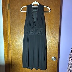 Jones Wear Black Dress with Plunge Neckline